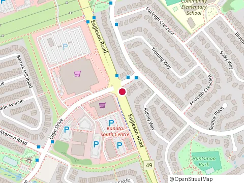 Location of Metro Pharmacy at 10 Cope Dr, Kanata