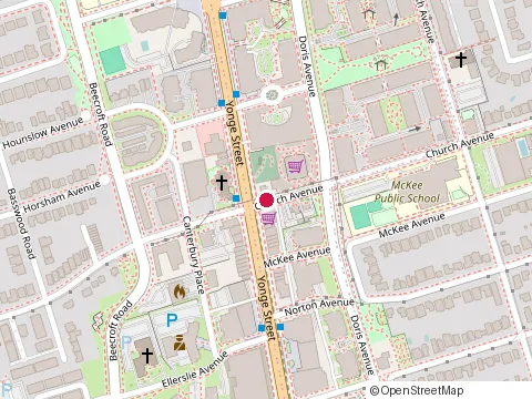Location of Metro Pharmacy at 20 Church Ave, North York