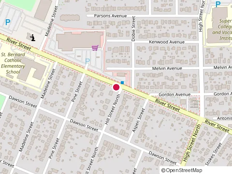 Location of Metro Pharmacy at 640 River St, Thunder Bay
