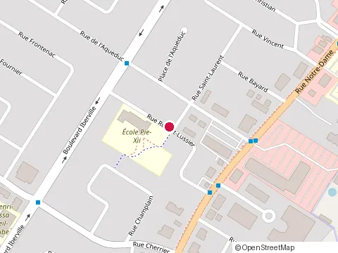 Location of Pie-Xii School at 50 Rue Robert-Lussier, Repentigny