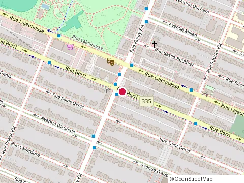 Location of Pierre Bourque at 10163 Rue Berri, Montréal