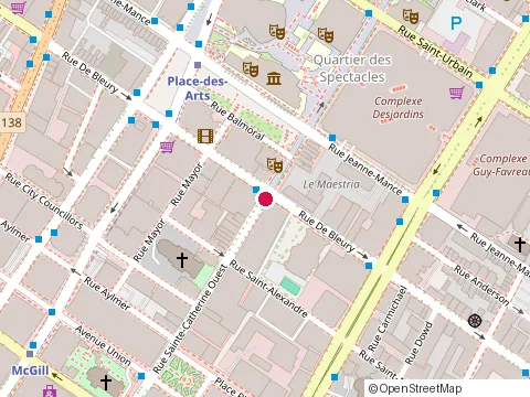 Location of Pigeon Café at 385 Saint Catherine St W, Montréal