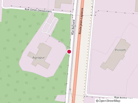 Location of Pioneer Transformers Ltd at 612 Rue Bernard, Granby