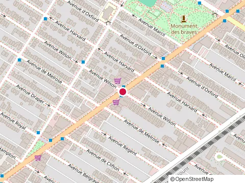 Location of Pizza Hut Montreal at 5734 Sherbrooke Street West, Montréal