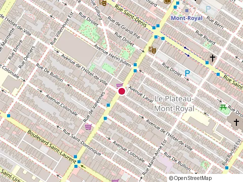 Location of Plateau d'Asie at 187 avenue du Mont-Royal E, Montréal