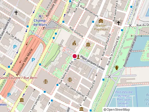 Location of Plexi Discotheque at 454 Place Jacques-Cartier, Montréal