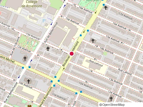 Location of Polyclinique Rosemont at 3377 boulevard Rosemont, Montréal