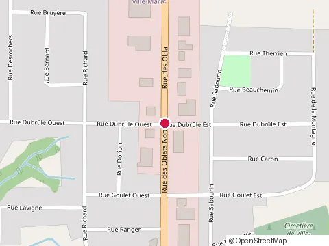 Location of Poulet Frit Chester at 45 Rue des Oblats N, Ville-Marie