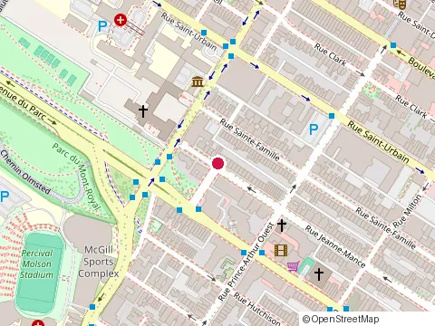 Location of Pouliot Caron Prevost Belisle Galarneau Avocats at 300 Leo Pariseau, Montréal