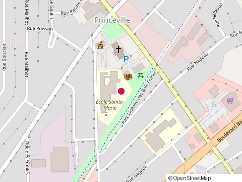 Location of Princeville Bibliotheque at 140 Rue St Jean Baptiste S, Princeville