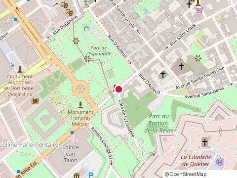 Location of Québec Garrison Club at Canada Québec Település Québec Tartomány 97 Rue Saint-Louis, Québec
