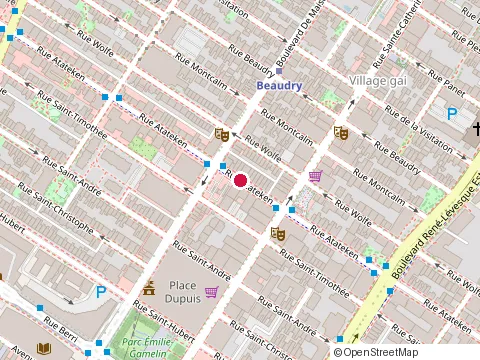 Location of Rage Axe Throwing at 1436 rue Atateken, Montréal