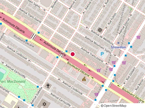 Location of Razgulyaevo at 5131 Bd Décarie, Montréal