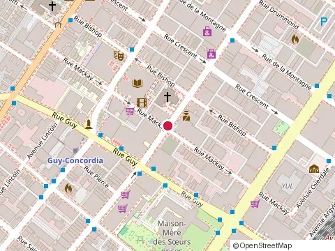 Location of Rebel Brasserie Urbaine at 1470 St Catherine St E, Montréal