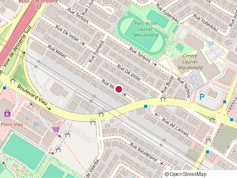 Location of Renovation Cgf at 7504 Rue Millet, Saint-Léonard