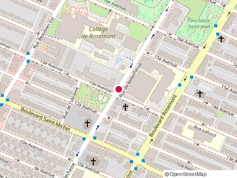Location of Residence Campus Rosemont at 3469 Rue de Bellechasse, Montréal