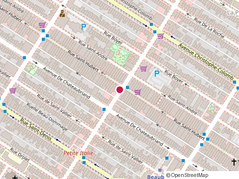 Location of Restaurant Amir at 763 St Zotique E, Montréal