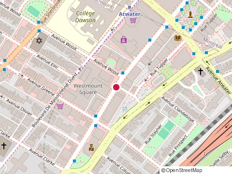 Location of Restaurant Amir at Catherine O, Westmount