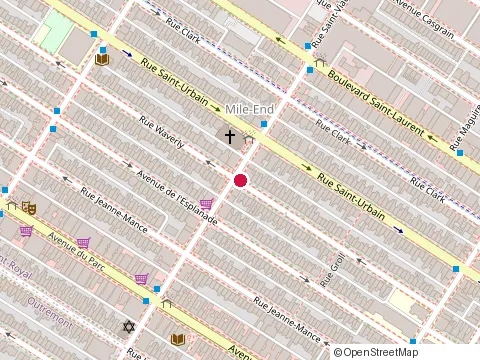 Location of Restaurant B&M at 120 Saint Viateur St. West, Montréal