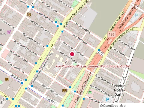 Location of Restaurant Basha - Cuisine Libanaise. at 777 Rue de la Gauchetière O, Montréal
