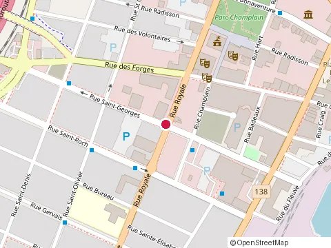 Location of Restaurant Casa Domani at 355 Rue Saint-Georges, Trois-Rivières