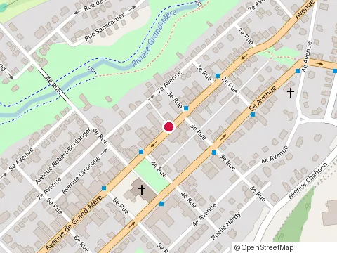 Location of Restaurant Emilia Pasta at 334 6E Ave, Grand-Mère
