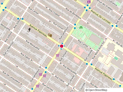 Location of Restaurant Eurosnack at 1651 Av du Mont-Royal E, Montréal