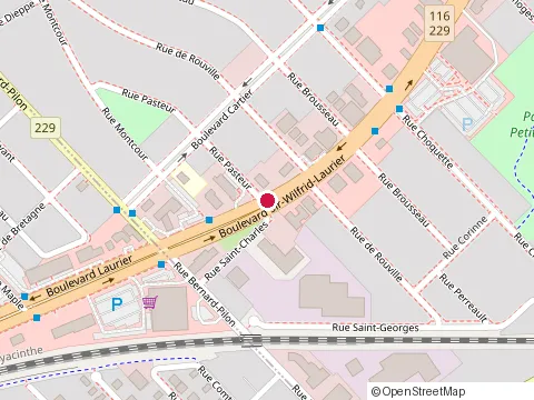 Location of Restaurant Fin Gascon at 53 Rue St-Charles, Beloeil