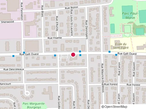 Location of Restaurant J'Aime Ta Fraise at 2534  Rue Galt O, Sherbrooke