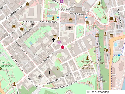 Location of Restaurant la Buche at 49 Rue Saint-Louis, Québec