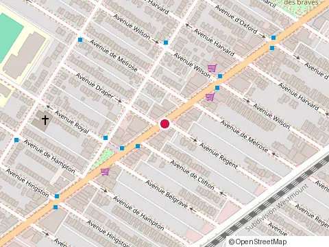 Location of Restaurant la Louisiane at 5850 Sherbrooke St W, Montréal