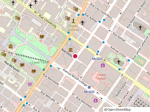Location of Restaurant le Caveau at 2063 Rue Victoria, Montréal