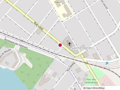 Location of Restaurant le Coq du Lac at 4917 Rue Laval, Lac-Megantic
