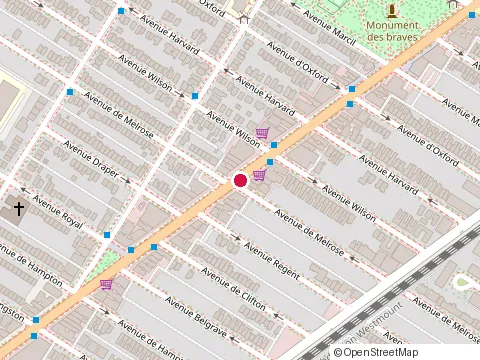 Location of Restaurant le Joli Moulin at 5780 Rue Sherbrooke E, Montréal