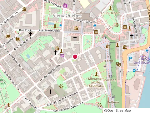 Location of Restaurant le Petit Château at 5 Rue Saint-Louis, Québec