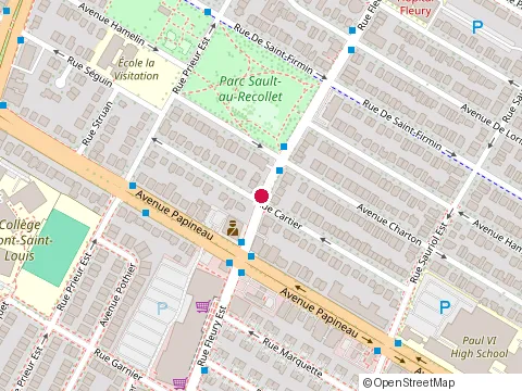 Location of Restaurant le Wok de Szechuan at 1950 Rue Fleury E, Montréal