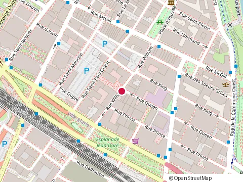 Location of Restaurant Mélisse at 719 William St, Montréal