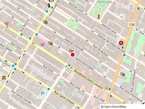 Location of Restaurant Minerva at 17 Rue Prince-Arthur E, Montréal