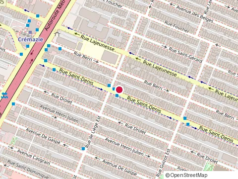 Location of Restaurant Nouveau King Wah at 8339 Rue Saint-Denis, Montréal