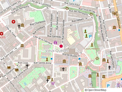 Location of Restaurant Pacini at 22 Cote de la Fabrique, Québec