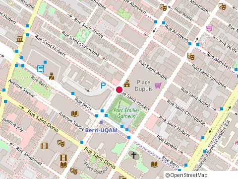 Location of Restaurant Tiberius at 801 boulevard de Maisonneuve O, Montréal