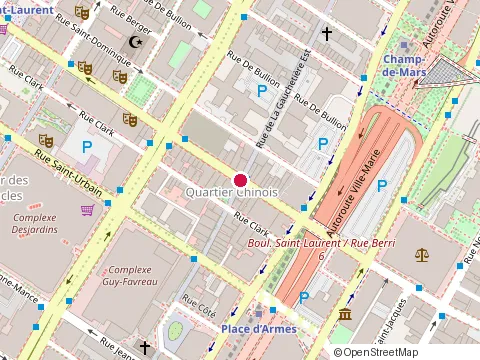 Location of Restaurant Tong-Por at 43 Rue de la Gauchetiere E, Montréal
