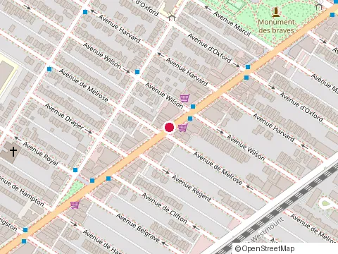 Location of Restaurant Uijhur Fresh Noodle at 5795 Rue Sherbrooke O, Montréal
