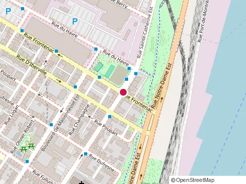 Location of Resto Bistro les Courtisanes at 2533 Rue Sainte-Catherine E, Montréal