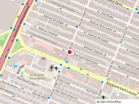 Location of Resto-Bar Superstar at 35 Rue de Liege E, Montréal