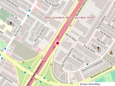 Emplacement de Rimar Volkswagen au 5500 boulevard Metropolitain E, Montréal