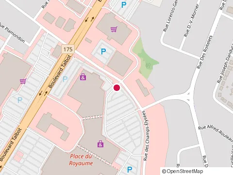 Location of Rôtisserie Thibeault at 1277 Rue des Champs-Élysées, Chicoutimi