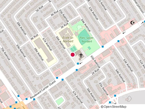 Location of Saint-Norbert Ecole at 475 66E Av, Laval
