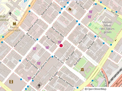 Location of Sammi&Soupe Dumpling (Ste-Catherine St. O) at 1909 R Sainte-Catherine Ouest, Montréal