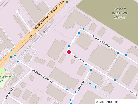 Location of Sciage de Béton St Léonard Ltée at 10601 Rue Secant, Anjou